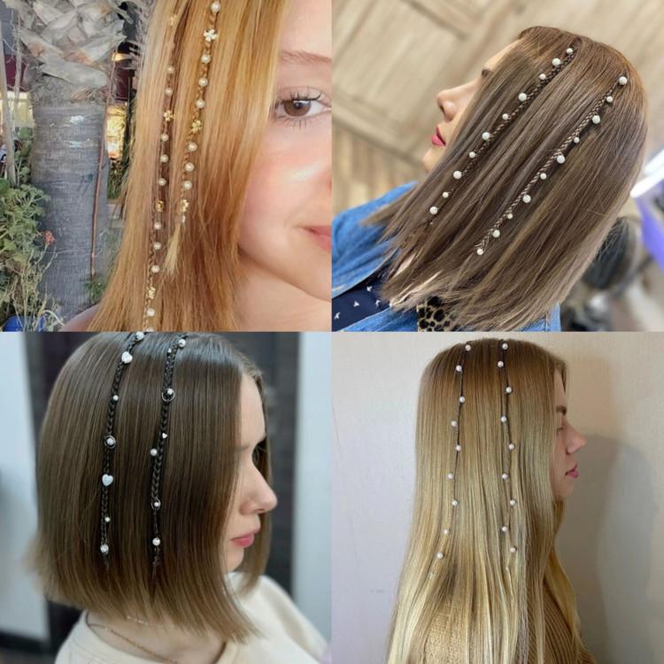 مهره مو مروارید و ستاره