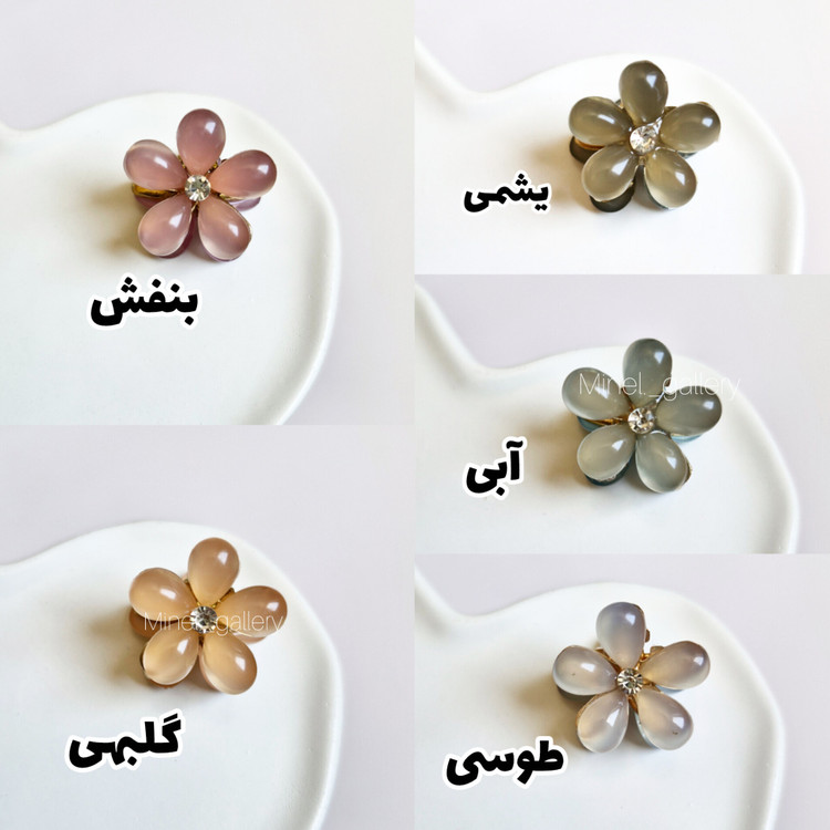 مینی کلیپس شکوفه آبنباتی 2 عددی