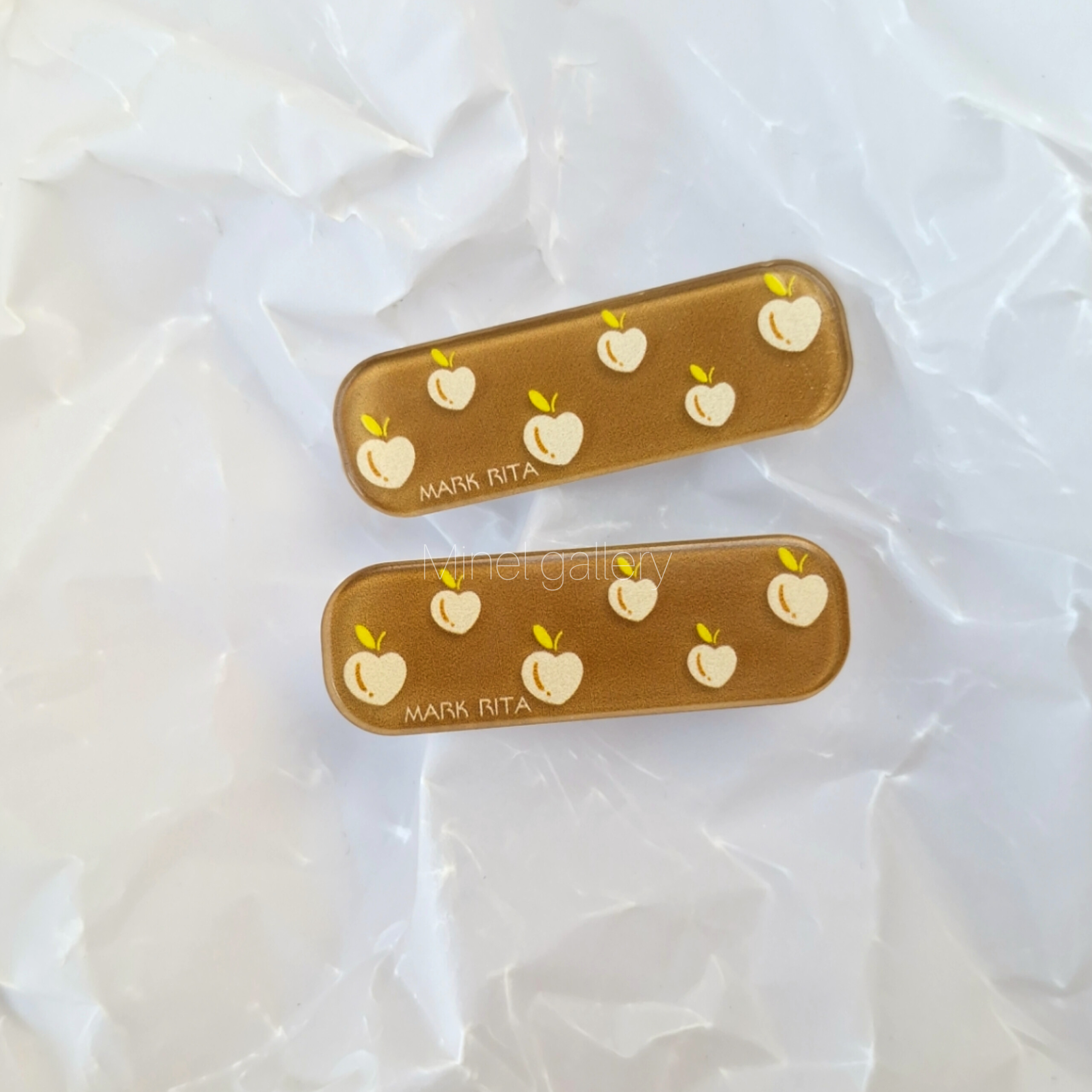 گیره مو رزینی هلو